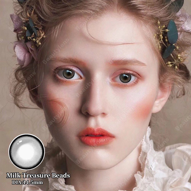 High Quality Prescription Cosmetic Contact Lens CE Milk Treasure Beads