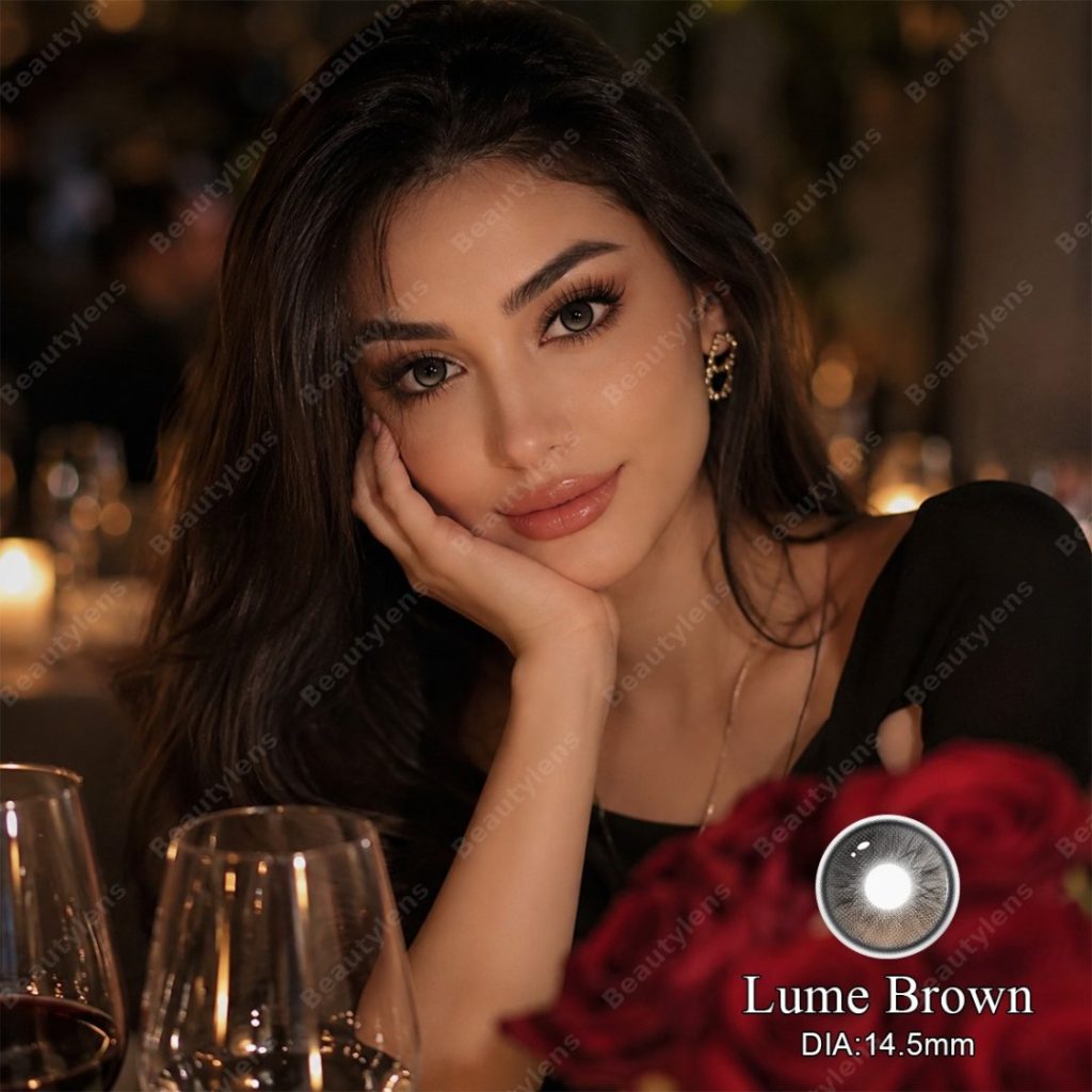 Highlight Lume Brown, Lume Blue & Lume Grey – Colored ContactsYearly Disposal | HEMA Material | 14.5mm | Plano (0.00)