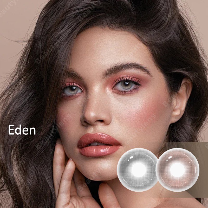 Eden – Colored Contacts Lenses Brown & Grey | 14.2mm | 4-Tone Design | 40% Water Content