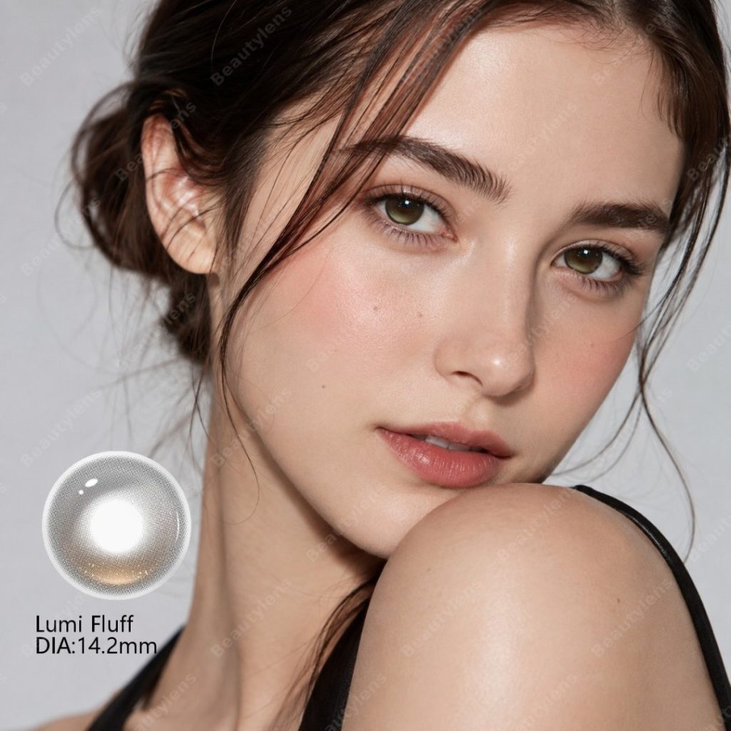 Lumi Fluff – Colored Contacts Yearly Disposal | 14.2mm | Plano (0.00) | Highlight Yearly Lenses